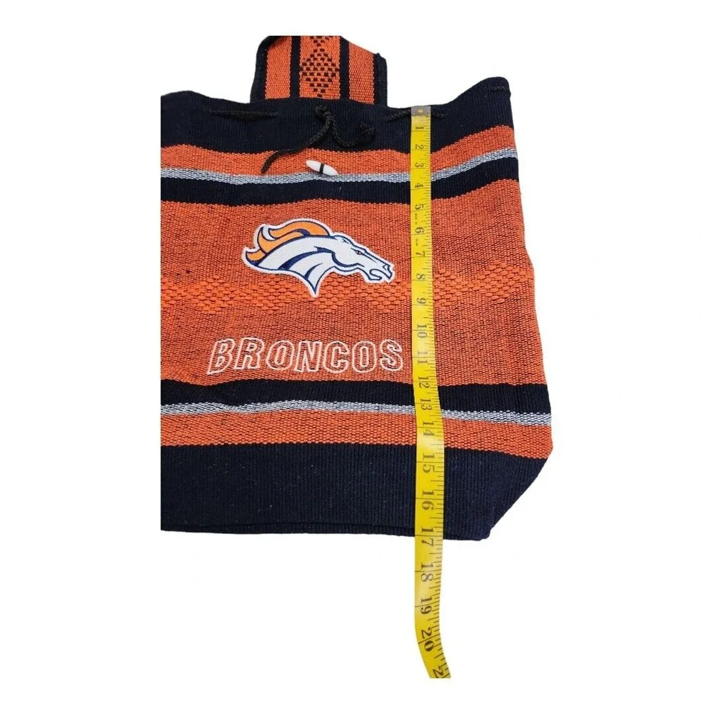 NFL Denver Broncos Backpack‎ Bag Orange Embroidered Logo Beachy Boho Football